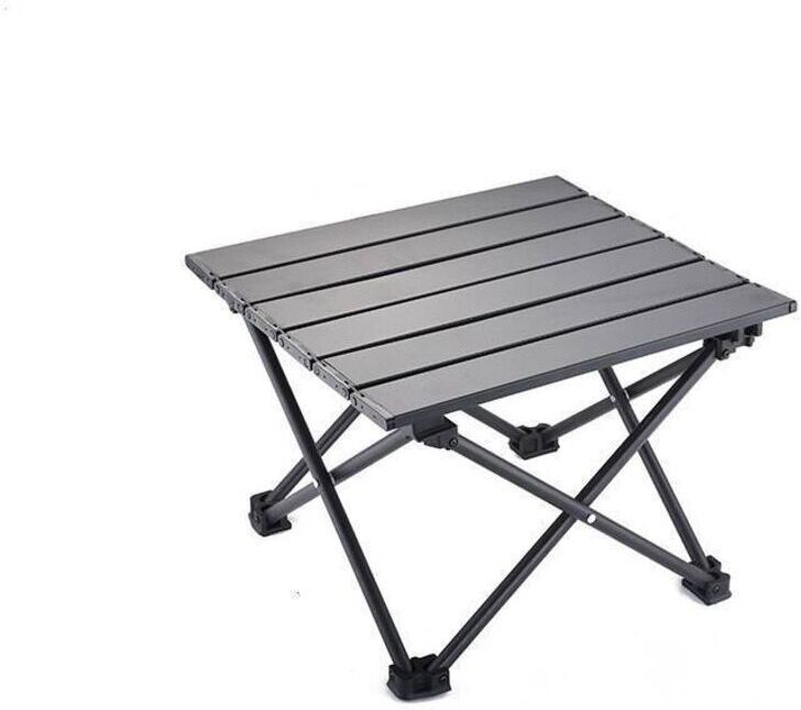 SJQKA Aluminum Alloy Folding Camping Table, Ultralight Portable Table with Carry Bag, Ideal for Outdoor Camping, Picnics, Hiking and Fishing (40 x 35 x 28