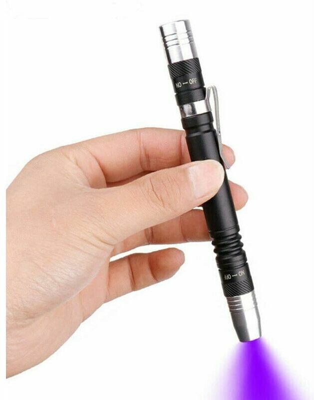 HOOPZI Led light blacklight flashlights 2 in 1 Flashlight Penlight pen clip Torch Blacklight Detector