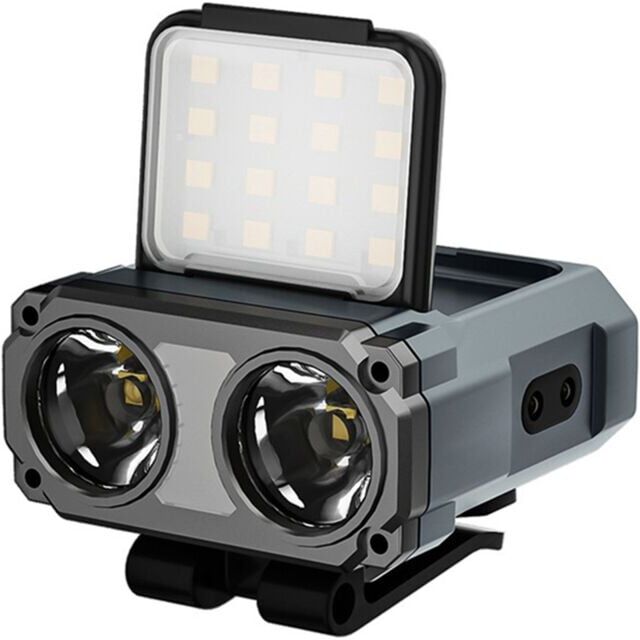 TLILY Portable Headlamp Type-C Rechargeable Headlight Rotating Lights Led Flashlight Fishing Front Bicycle Light
