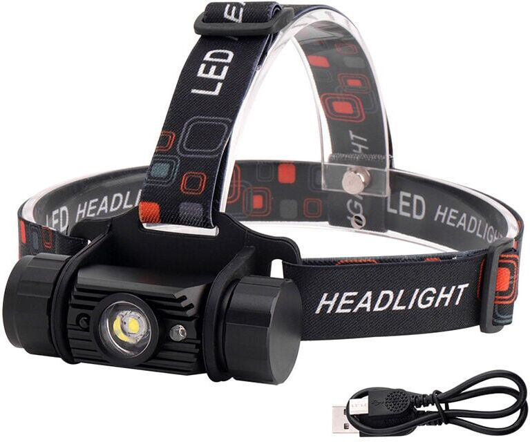 Tonchean - Powerful Multifunctional Headlight Max Output 2500 Lumens Max Range 166m ipx 8 Waterproof Rechargeable led Headlamp for Sports, Work,