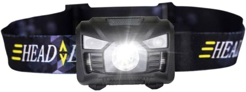 Gotrays - Rechargeable, 5W led Body Motion Sensor Headlamp Mini Rechargeable Headlight Outdoor Camping Flashlight Head Lamp Torch with usb for