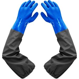 TEHTUY Frosted Waterproof Pond Cleaning Gloves, 26 inch Flocked Lining, Elastic Cuffs, for Chemical Industry, Agriculture, Fishing, Construction TEHTUY Frosted Waterproof Pond Cleaning Gloves, 26 inch Flocked Lining, Elastic Cuffs, for Chemical Industry, Agriculture, Fishing, Construction