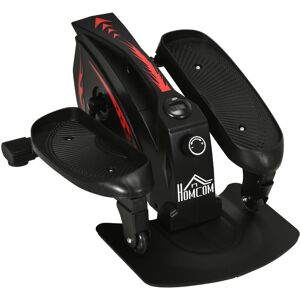 HOMCOM Mini Elliptical Bike LCD Monitor Anti-Slip Pedals Adjustable Resistance - Black