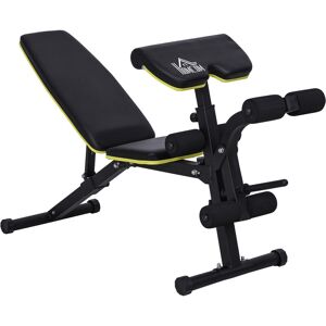 Multi-Functional Sit-Up Dumbbell Weight Bench Adjustable Home Gym - Black - Homcom