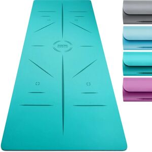 CORE BALANCE Rubber Alignment Yoga Mat - Teal - Teal