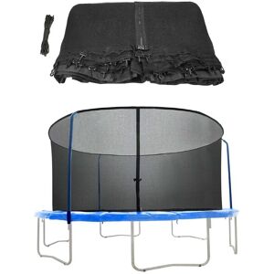 UPPER BOUNCE 8ft Trampoline Replacement Enclosure Surround Safety Net Protective Top Ring System Netting Compatible with 3 Curved (Bent) Poles