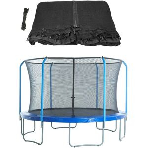 UPPER BOUNCE 8ft Trampoline Replacement Enclosure Surround Safety Net Protective Top Ring System Netting Compatible with 6 Curved (Bent) Poles