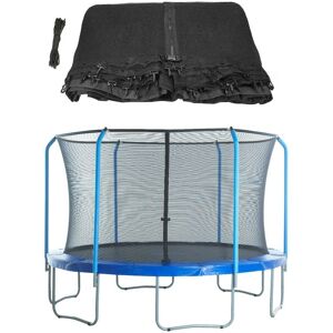 UPPER BOUNCE 11ft Trampoline Replacement Enclosure Surround Safety Net Protective Top Ring System Netting Compatible with 6 Curved (Bent) Poles