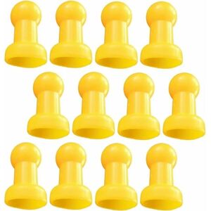 12 x Trampoline Caps Post Caps Trampoline Accessories 8x5cm Yellow - - Alwaysh