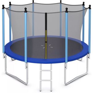 Costway - 12FT Outdoor Trampoline Jumping Exercise Fitness Trampoline with Ladder