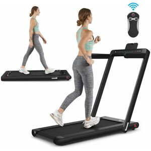 Costway - 2 in 1 Folding Treadmill Electric 1-12KM/H Walking Running Machine Bluetooth