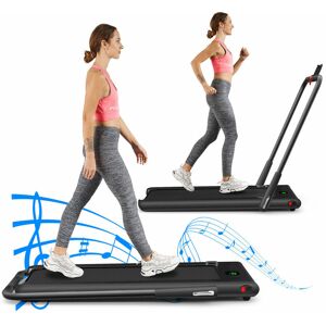 Costway - 2 in 1 Folding Treadmill Electric Walking Running Machine Bluetooth led Display