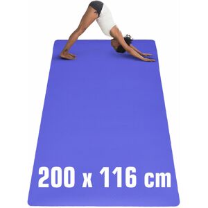 Eyepower - 200x116 Extra Large Yoga Mat 6mm Non Slip - Wide Home Gym Mat - Gymnastics Mat - violett