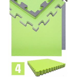 Eyepower - 3.2sqm Puzzle Exercise Mat - 2cm - 4 Interlocking Foam Tiles 90x90 Gym Equipment - grün