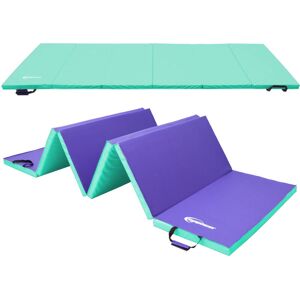 Eyepower - 5cm Thick: 300x100 Foldable Gymnastics Mat for Home - Padded Gym Mat Crash Mat - mint