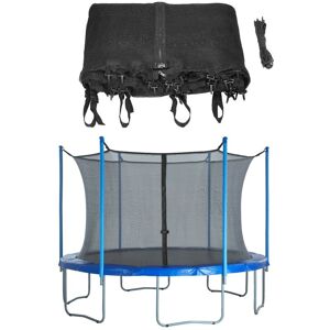 UPPER BOUNCE 8ft Trampoline Replacement Enclosure Surround Safety Net Protective Inside Netting with Adjustable Straps Compatible with 6 Straight Poles or 3 Arches