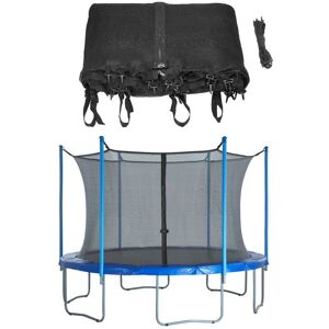 UPPER BOUNCE 10ft Trampoline Replacement Enclosure Surround Safety Net Protective Inside Netting with Adjustable Straps Compatible with 6 Straight Poles or 3