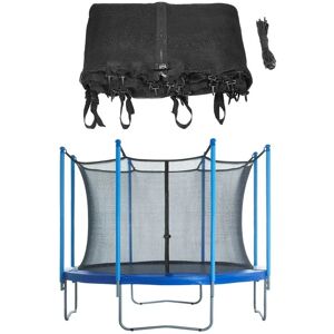 UPPER BOUNCE 10ft Trampoline Replacement Enclosure Surround Safety Net Protective Inside Netting with Adjustable Straps Compatible with 8 Straight Poles or 4