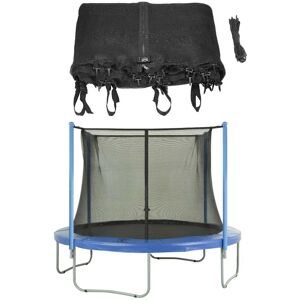 UPPER BOUNCE 12ft Trampoline Replacement Enclosure Surround Safety Net Protective Inside Netting with Adjustable Straps Compatible with 4 Straight Poles or 2