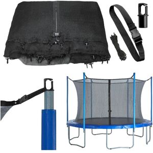 UPPER BOUNCE 8ft Trampoline Replacement Enclosure Surround Safety Net Universal Protective Netting Compatible with Multiple Poles Pole Caps Included