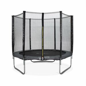 SWEEEK 8ft Trampoline with Safety Net - Grey - pro Quality eu Standards - Grey