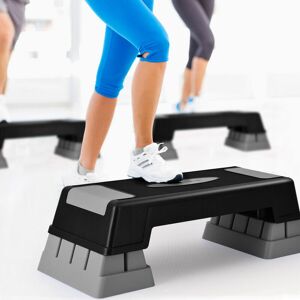 Costway - Aerobic Exercise Step Deck Height Adjustable Fitness Stepper Exercise Platform