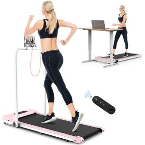 Bigzzia - 2 in 1 Motorised Treadmill, Under Desk Treadmill Portable Walking Running Pad Flat Slim Machine with Remote Control and lcd Display for