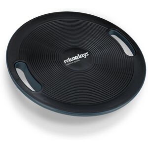 Relaxdays - Bluefinity Balance Board, up to 100 kg, d: 36 cm, Rubber Bottom, Balance Training, Wobble Board, Black