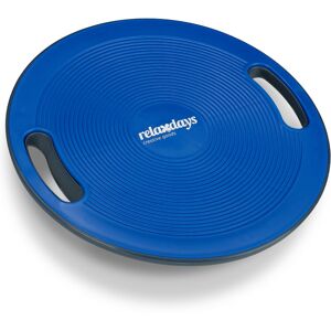 Relaxdays - Bluefinity Balance Board, up to 100 kg, d: 36 cm, Rubber Bottom, Balance Training, Wobble Board, Blue