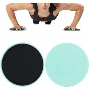 Basic Sliders, 2Pcs Exercise Glide Disc for Full Body Workout, Use on Mats or Hard Floors, Green - Denuotop