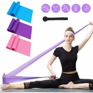 Hoopzi - Elastic Fitness Band, Set of 3 - Elastic Bodybuilding Exercise Resistance Band for Physical Rehabilitation Bodybuilding Pilates Yoga in Gym