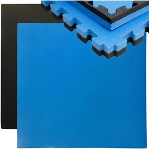 Eyepower - Exercise Puzzle Mat for fitness sport 90x90cm Black Blue - blau