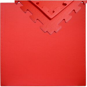 Eyepower - Exercise Puzzle Mat 12mm thick eva foam Protective Flooring 90x90cm expandable for fitness yoga sport Red - rot