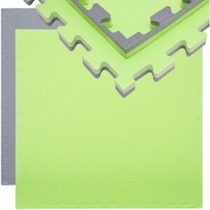 Eyepower - Exercise Puzzle Mat Protective Flooring for sport fitness 90x90x2cm Gray Green - grün
