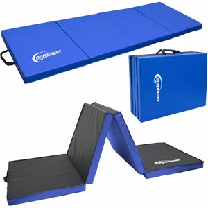 Eyepower - 180x60 Foldable Gymnastics Mat for Home - 5cm Thick Padded Gym Mat - Crash Mat - blau