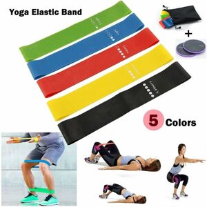 Groofoo - Fitness Bands Resistance Bands Women Resistance Loop Bands Set of 5 for Beginners Straps Stretching and Improve Body Flexibility Keep Fit