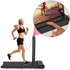 Bigzzia - Foldable Treadmill Electric Treadmill - Adjustable Speed at 1-10 km/h - With Armrest and lcd Display - Black