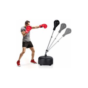 GYMAX Height Adjustable Boxing Target Heavy Duty Punch Bag Set Kids Adult