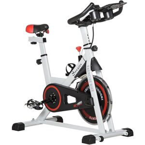 Homcom - 8kg Flywheel Exercise Bike w/ Adjustable Height/Resistance & lcd Monitor - Black