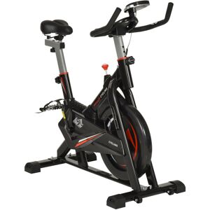 Homcom - Indoor Cycling Bike Upright Stationary 10kg Flywheel Exercise Bike Stand - Black