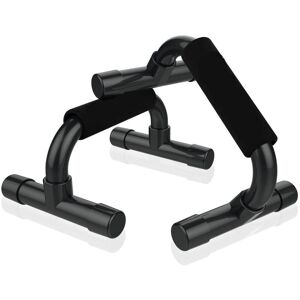 Langray - Abdominal Chest Pump Handle Exercise - Push Up Bars Stand Sports Home Gym Exercise Training Exercises - Non-Slip Foam Handle Black (1 Pair)