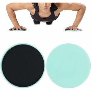Basic Sliders, 2Pcs Exercise Glide Disc for Full Body Workout, Use on Mats or Hard Floors, Green - Langray