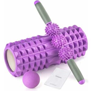 LangRay Foam Roller Massage Roller Perfect Foam Roller for Gym and Yoga, Deep Muscle Tissue Massage Foam Roller for Back Legs purple