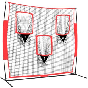 Berkfield Home - Mayfair Portable Baseball Net Black and Red 183x105x183 cm Polyester