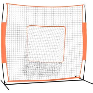 BERKFIELD HOME Mayfair Portable Baseball Net Red&Black 219x107x212 cm Steel&Polyester