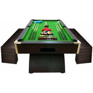 Simba Modern Pool Table 8-foot with storage benches - Leonida