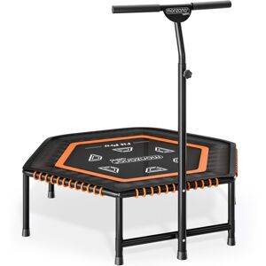 Monzana - Fitness Trampoline MZFT120 Edge Cover Height-Adjustable Handle ø 120cm 47 in Indoor Rubber Cable Suspension Jumping