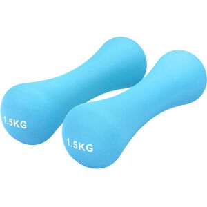 Core Balance - Neoprene Bone Dumbbells - 1.5kg (Baby Blue) - Baby Blue (2x 1.5kg)