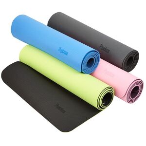 Physioroom - Non-Slip 6mm Yoga Fitness Exercise Mat - tpe Double Colour Yoga Matt - Black
