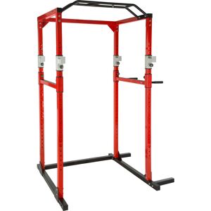 Tectake - Power tower - pull up bar, power rack, dip station - black/red - black/red